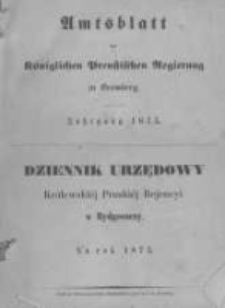 Amtsblatt der Königlichen Preussischen Regierung zu Bromberg. 1875.01.01 No.1