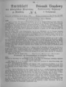 Amtsblatt der K&ouml;niglichen Preussischen Regierung zu Bromberg. 1875.01.22 No.4