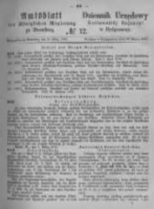 Amtsblatt der Königlichen Preussischen Regierung zu Bromberg. 1875.03.19 No.12