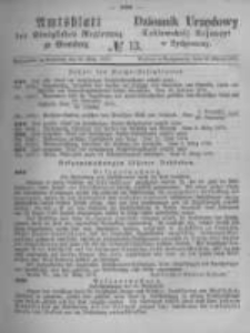 Amtsblatt der K&ouml;niglichen Preussischen Regierung zu Bromberg. 1875.03.26 No.13