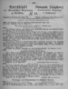 Amtsblatt der K&ouml;niglichen Preussischen Regierung zu Bromberg. 1875.04.02 No.14