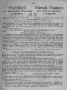 Amtsblatt der Königlichen Preussischen Regierung zu Bromberg. 1875.05.28 No.22