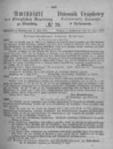 Amtsblatt der K&ouml;niglichen Preussischen Regierung zu Bromberg. 1875.07.16 No.29