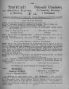 Amtsblatt der Königlichen Preussischen Regierung zu Bromberg. 1875.10.29 No.44
