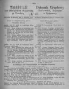 Amtsblatt der K&ouml;niglichen Preussischen Regierung zu Bromberg. 1875.11.19 No.47