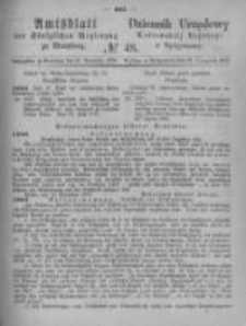 Amtsblatt der Königlichen Preussischen Regierung zu Bromberg. 1875.11.26 No.48