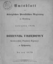 Amtsblatt der Königlichen Preussischen Regierung zu Bromberg. 1876.01.07 No.1