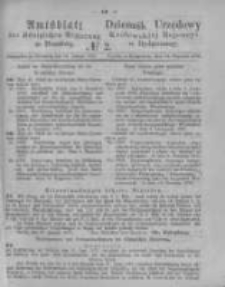 Amtsblatt der K&ouml;niglichen Preussischen Regierung zu Bromberg. 1876.01.14 No.2