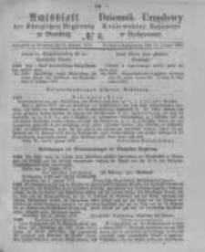 Amtsblatt der K&ouml;niglichen Preussischen Regierung zu Bromberg. 1876.02.11 No.6