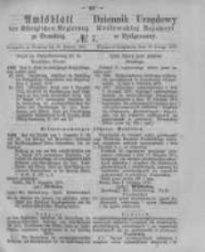 Amtsblatt der Königlichen Preussischen Regierung zu Bromberg. 1876.02.18 No.7