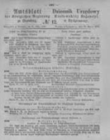 Amtsblatt der Königlichen Preussischen Regierung zu Bromberg. 1876.03.24 No.12