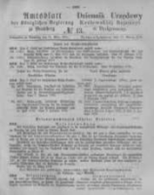 Amtsblatt der K&ouml;niglichen Preussischen Regierung zu Bromberg. 1876.03.31 No.13