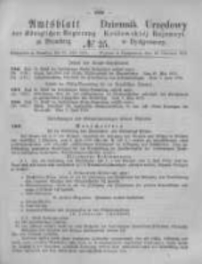 Amtsblatt der K&ouml;niglichen Preussischen Regierung zu Bromberg. 1876.06.23 No.25