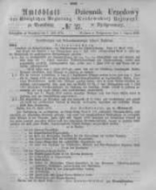 Amtsblatt der K&ouml;niglichen Preussischen Regierung zu Bromberg. 1876.07.07 No.27