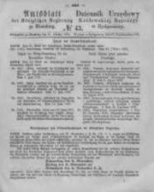 Amtsblatt der Königlichen Preussischen Regierung zu Bromberg. 1876.10.27 No.43