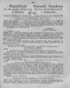 Amtsblatt der K&ouml;niglichen Preussischen Regierung zu Bromberg. 1876.11.03 No.44