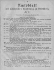 Amtsblatt der K&ouml;niglichen Preussischen Regierung zu Bromberg. 1877.01.12 No.2