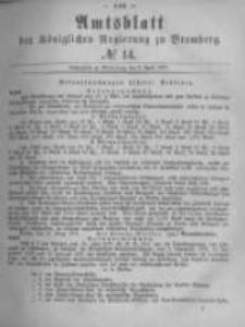 Amtsblatt der Königlichen Preussischen Regierung zu Bromberg. 1877.04.06 No.14