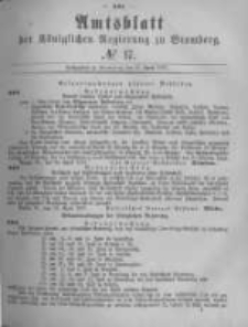 Amtsblatt der Königlichen Preussischen Regierung zu Bromberg. 1877.04.27 No.17