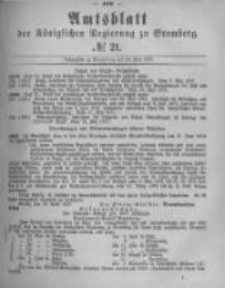 Amtsblatt der Königlichen Preussischen Regierung zu Bromberg. 1877.05.25 No.21