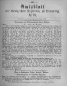 Amtsblatt der Königlichen Preussischen Regierung zu Bromberg. 1877.06.22 No.25