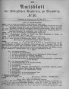 Amtsblatt der K&ouml;niglichen Preussischen Regierung zu Bromberg. 1877.06.29 No.26