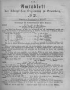 Amtsblatt der Königlichen Preussischen Regierung zu Bromberg. 1877.07.06 No.27
