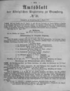 Amtsblatt der Königlichen Preussischen Regierung zu Bromberg. 1877.08.03 No.31