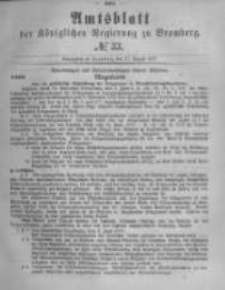 Amtsblatt der K&ouml;niglichen Preussischen Regierung zu Bromberg. 1877.08.17 No.33