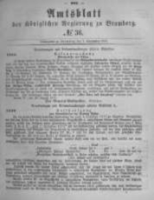 Amtsblatt der Königlichen Preussischen Regierung zu Bromberg. 1877.09.08 No.36