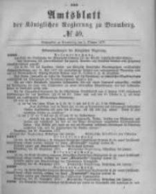 Amtsblatt der Königlichen Preussischen Regierung zu Bromberg. 1877.10.05 No.40