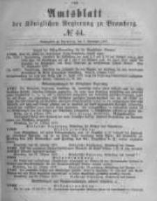 Amtsblatt der K&ouml;niglichen Preussischen Regierung zu Bromberg. 1877.11.02 No.44
