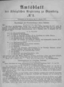 Amtsblatt der K&ouml;niglichen Preussischen Regierung zu Bromberg. 1878.01.11 No.2