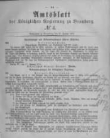 Amtsblatt der Königlichen Preussischen Regierung zu Bromberg. 1878.01.25 No.4