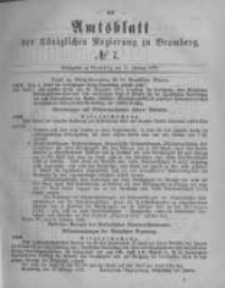 Amtsblatt der K&ouml;niglichen Preussischen Regierung zu Bromberg. 1878.02.15 No.7