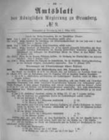 Amtsblatt der Königlichen Preussischen Regierung zu Bromberg. 1878.03.01 No.9