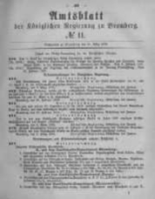 Amtsblatt der Königlichen Preussischen Regierung zu Bromberg. 1878.03.15 No.11