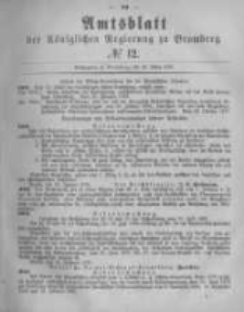 Amtsblatt der Königlichen Preussischen Regierung zu Bromberg. 1878.03.22 No.12
