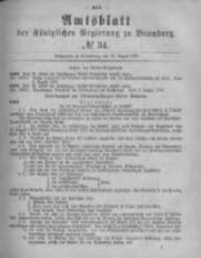 Amtsblatt der Königlichen Preussischen Regierung zu Bromberg. 1878.08.23 No.34