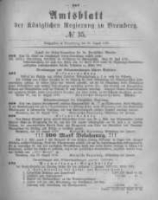 Amtsblatt der Königlichen Preussischen Regierung zu Bromberg. 1878.08.30 No.35