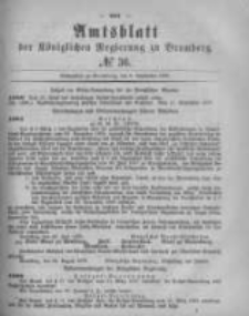 Amtsblatt der K&ouml;niglichen Preussischen Regierung zu Bromberg. 1878.09.06 No.36