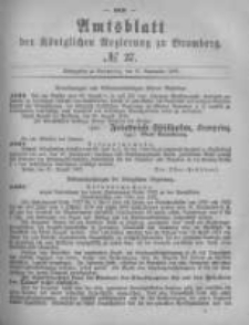 Amtsblatt der K&ouml;niglichen Preussischen Regierung zu Bromberg. 1878.09.13 No.37