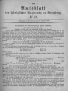 Amtsblatt der Königlichen Preussischen Regierung zu Bromberg. 1878.10.18 No.42