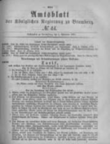 Amtsblatt der K&ouml;niglichen Preussischen Regierung zu Bromberg. 1878.11.01 No.44