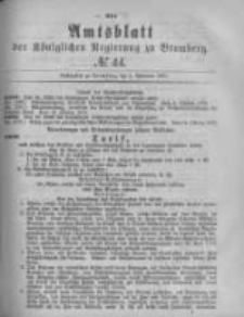 Amtsblatt der Königlichen Preussischen Regierung zu Bromberg. 1878.11.01 No.44