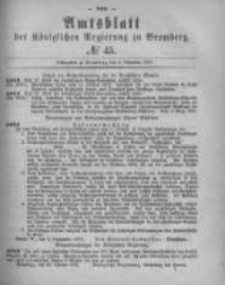 Amtsblatt der Königlichen Preussischen Regierung zu Bromberg. 1878.11.08 No.45