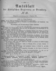 Amtsblatt der Königlichen Preussischen Regierung zu Bromberg. 1878.12.06 No.49