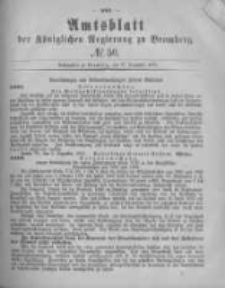 Amtsblatt der K&ouml;niglichen Preussischen Regierung zu Bromberg. 1878.12.13 No.50