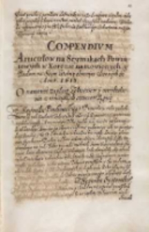 O namowie zapłaty żołnierzom y oswobodzeniu z ninieyszych cięzarow Rptey