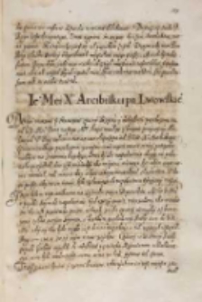 Votum [...] arcibiskupa lwowskiego [Jana Zamoyskiego]